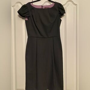 Eliza J Charcoal gray Midi Dress with bubble Sleeves